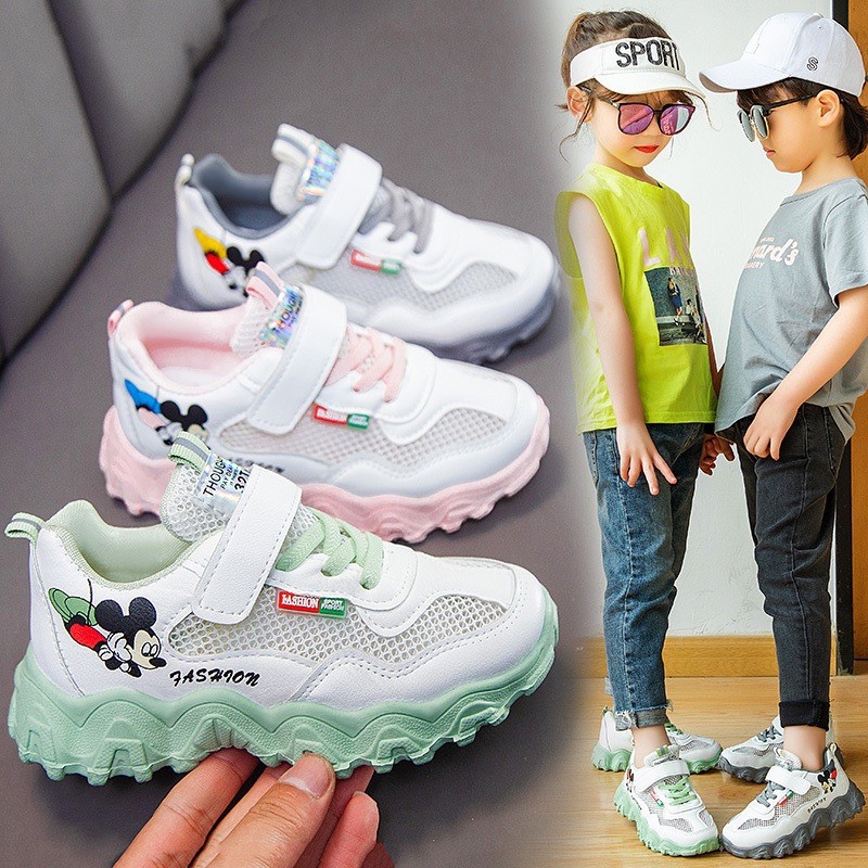 1001 Sepatu Sneakers Anak Korea Cowok Cewek Mickey 3warna !!