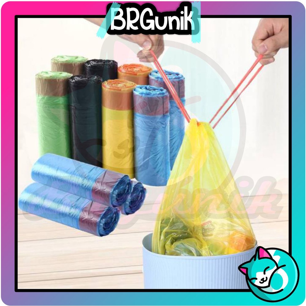 BRGUNIK Plastik Sampah Roll Kantong Plastik Sampah Roll Dengan Tali R530