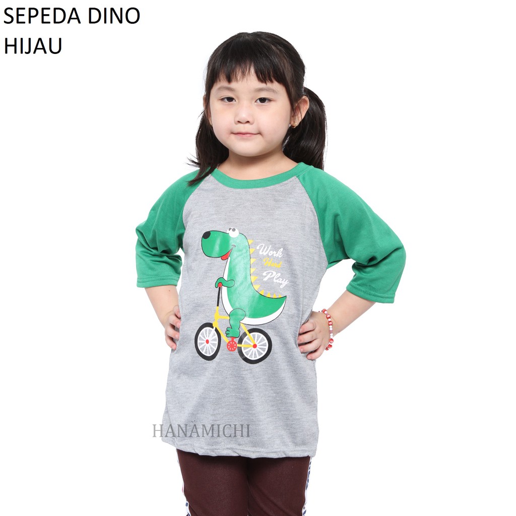 Hanamichi Baju Kaos Sablon Anak Cowok Cewek Lengan 3 4 Hanamichi Baju Kaos Sablon Anak Cowok Cewek Lengan 3 4