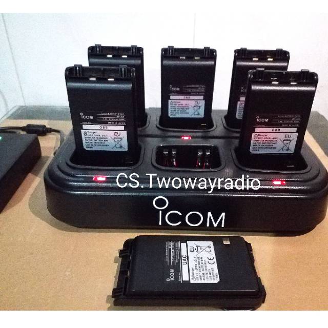 MULTIPLE CHARGER HT ICOM V80 U80 V80E / CAS 6 SLOT BATERAI BP265 / BP 265 / BC193