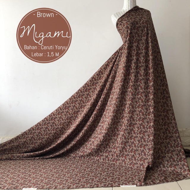 MIGAMI KAIN MOTIF BUNGA BUNGA KECIL BAHAN CERUTI YORYU