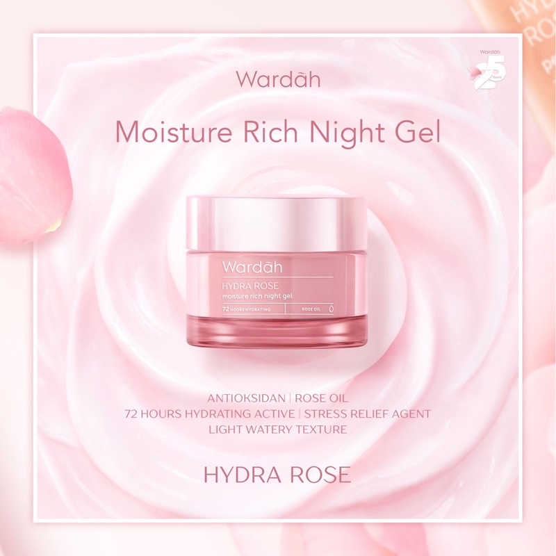 Wardah Hydra Rose Moisture Rich Night Gel 40gr