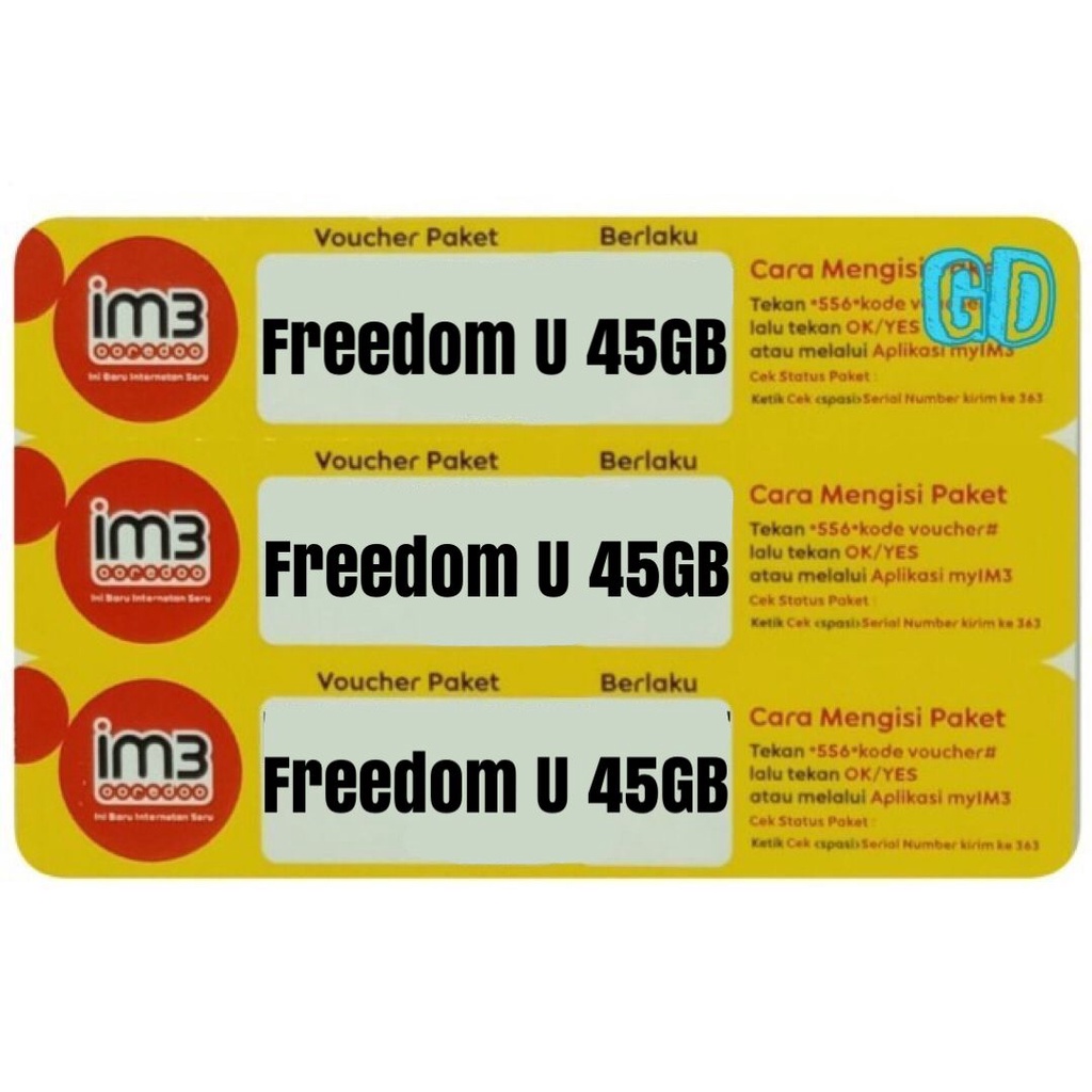 Voucher Indosat FREEDOM U 45GB