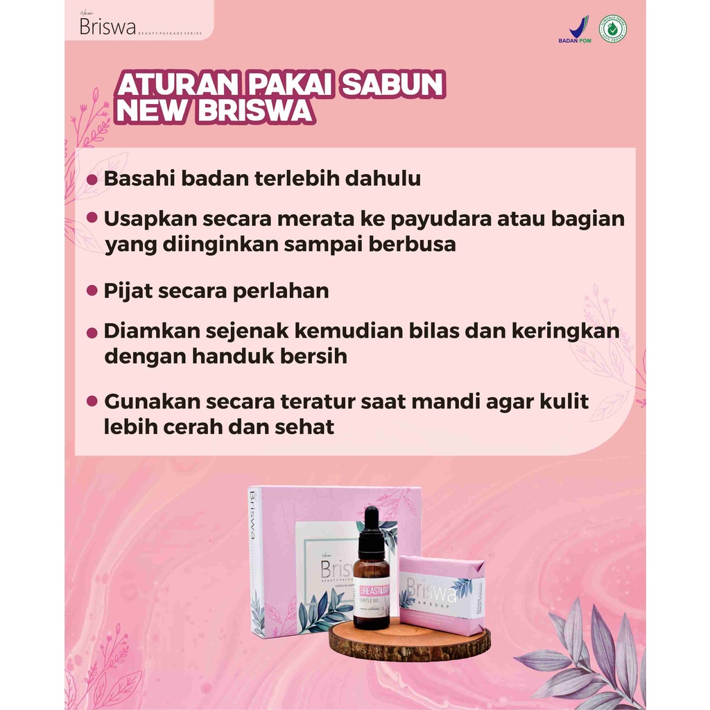 New Briswa Beauty Package Pembesar dan Pengencang Payudara dan Bokong Original Minyak Bulus