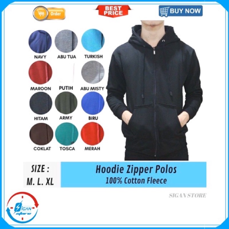 Hoodie Zipper Polos XXL