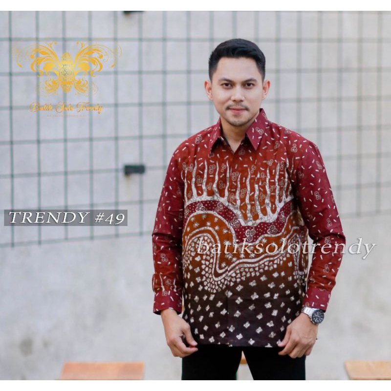 TRENDY 113 KEMEJA PANJANG BATIK KAIN HALUS MURAH