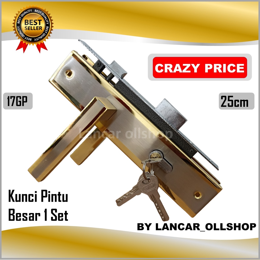 kunci pintu besar gagang babet 17 gp/ handel pintu besar / Handle Pintu Rumah