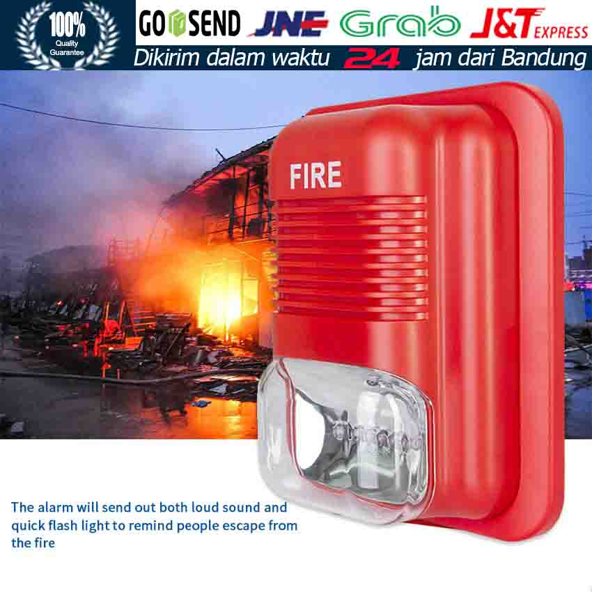 Jual Sound And Light Fire Alarm Warning Strobe Horn Alert Safety System