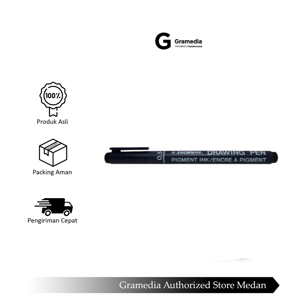 

Gramedia Medan - SNOWMAN DRAW.PEN FT700-05 BLK