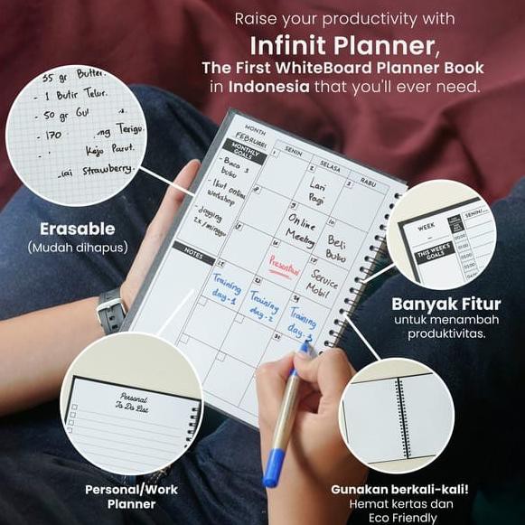 

Buku Agenda Whiteboard Infinit Planner Hitivity Bisa Dihapus