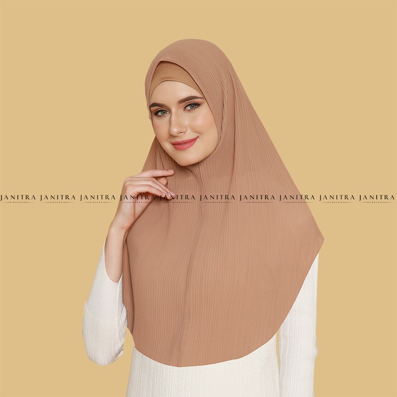 Jilbab Bergo Plisket Ceruty Babydoll | Kerudung Plisket | Bergo Maryam Plisket | Jilbab Instan-2