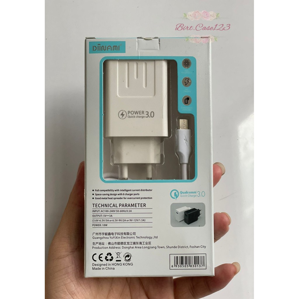 Q58 Charger DIINAMI Power 3A 18W Quick Charging TIPE C USB Fast Charging Port Smart Protection Garansi Resmi 1 Tahun BC6063