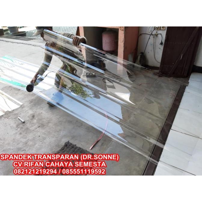 Spandek Transparan / Dr.Sonne (Xt-750) / Atap Polycarbonate (6 Meter) | Promo Murah 
