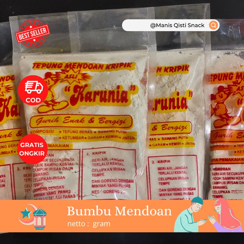 

TEPUNG / ADONAN MENDOAN KRIPIK KURNIA SARI LEZAT BERGIZI