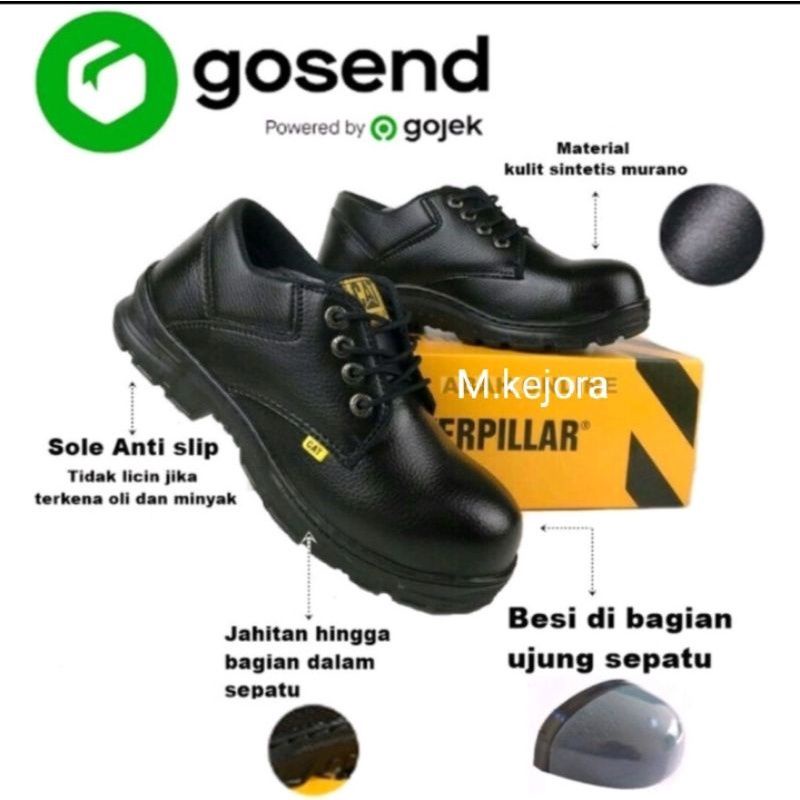 SEPATU SAFETY SEMI BOOTS PRIA KULIT TALI SAVETY BUT SEPTI TALI SEVTI TALI SEPTY TALI SEFTY SEPATU BOOTS UJUNG BESI