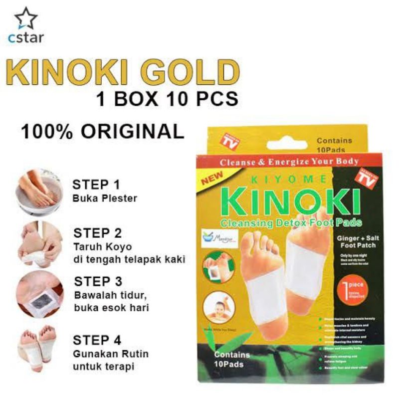 ORIGINAL KINOKI GOLD 10pcs Koyo Kaki DETOX isi 10 pcs / pad per 1 Box