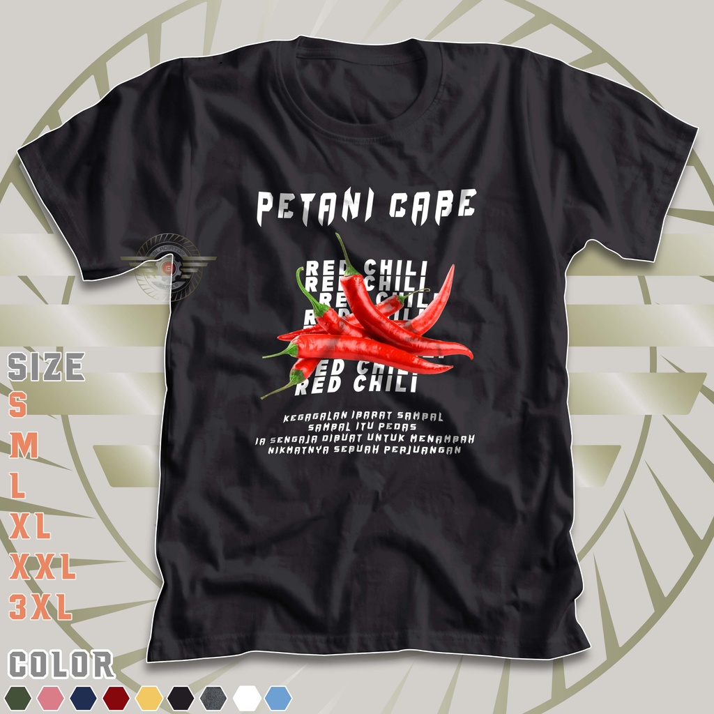 KAOS PETANI CABE MERAH RED CHILI | Baju Tani Pejuang Sawah | Profesi Bos Muda Milenial Pejuang Rupia
