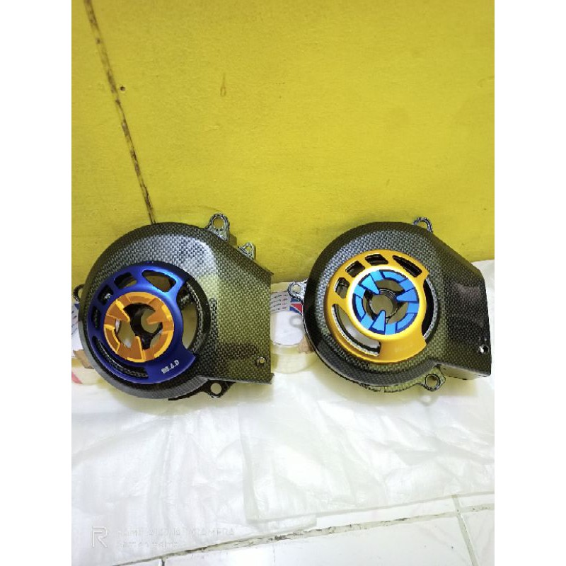 COVER KIPAS KARBON + TUTUP KIPAS CNC MIO SMILE/MIO SPORTY/MIO SOUL KARBU/NOUVO