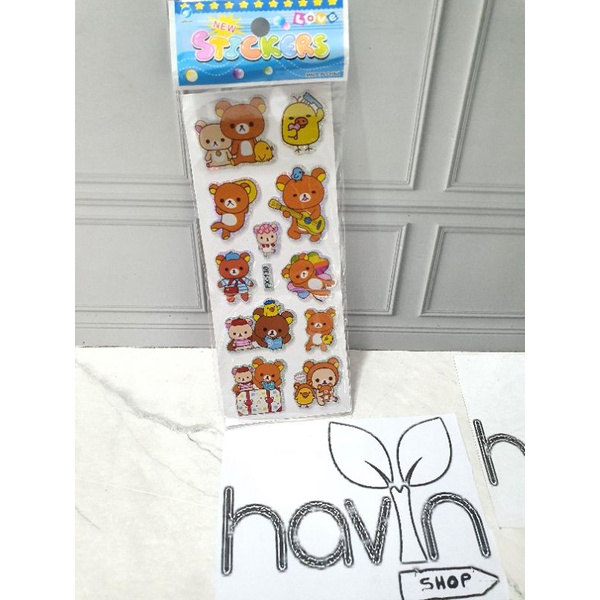 sticker gambar/sticker anak/Stiker Hologram-Bear