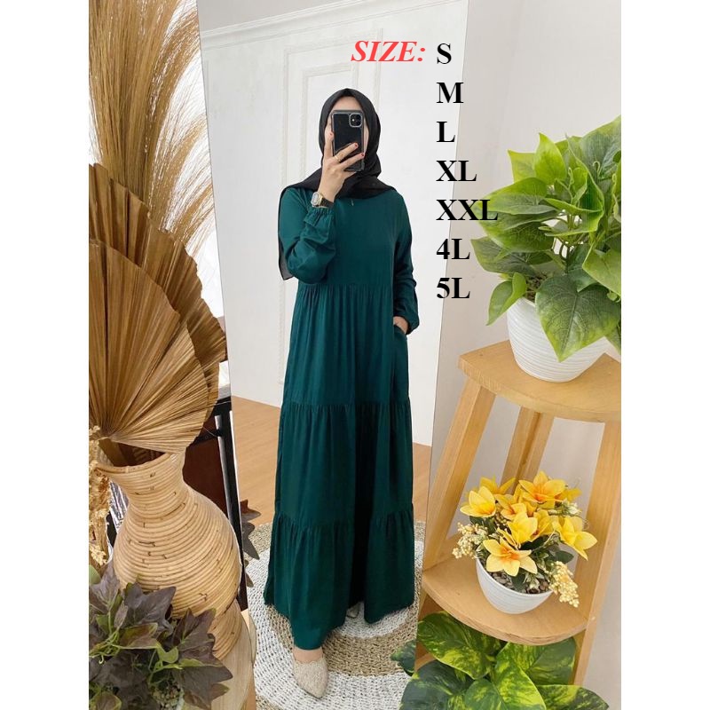 Busana muslimah terbaru / AMARA HOMEY DRESS MAXY / BASIC BASIKA HOMEY DRESS RAYON