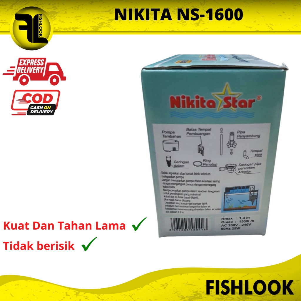 NIKITA STAR NS 1600 NS1600 Power Head Mesin Pompa Aquarium Aquascape