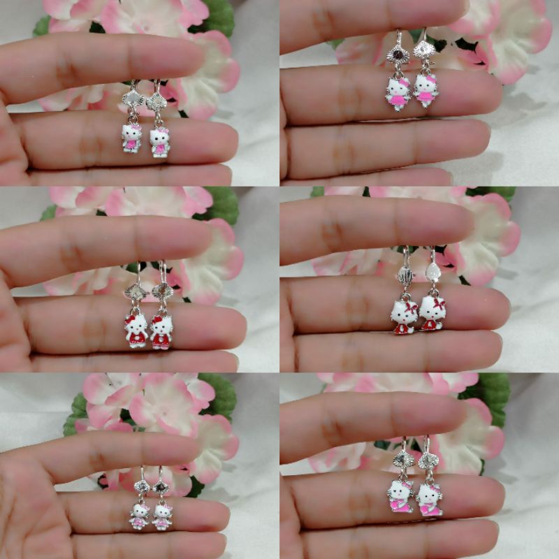 anting anak hello kitty silver