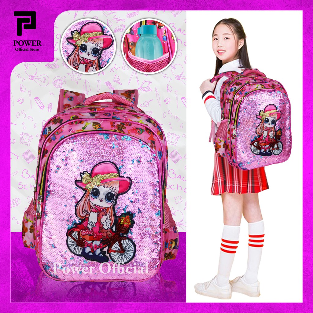 Tas Anak Perempuan Ransel Sekolah SD Import Tas Anak Karakter LOL - Kids Backpack School Import