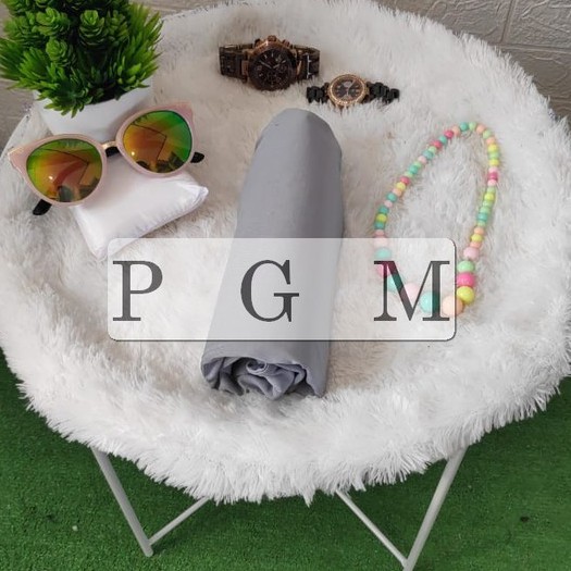 BELLA SQUARE KERUDUNG SEGIEEMPAT Hijab Pollycotton KERUDUNG SEGIEMPAT POLOS BELLA SQUARE BISA COD-ABU ABU