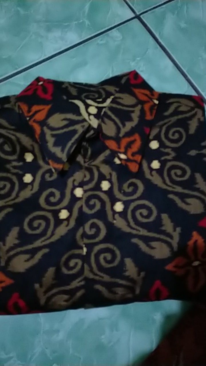 Kemeja Batik Panjang Kawung Gradasi  Katu Halus
