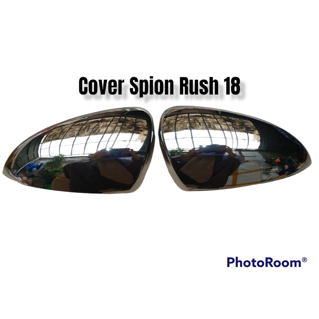 Cover Tutup Spion Chrome Variasi RUSH Polos Tanpa Lampu Original 1 set