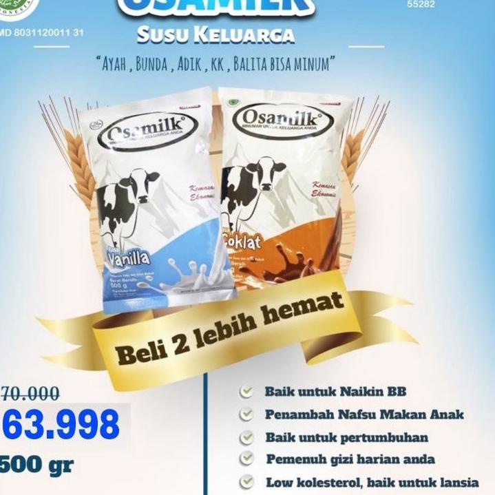 

Silver Promo✨ Susu Sapi Susu Osamilk 500 Gram Osamilk Penggemuk Badan | BIG SALE | New event | Splash