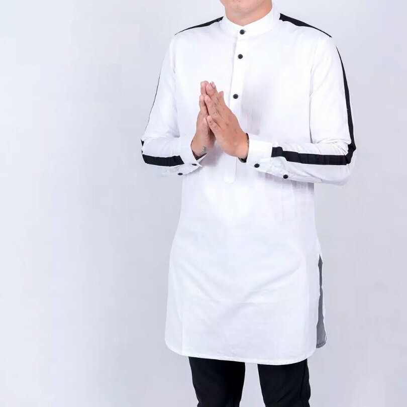 Baju Koko Pria Kurta Pakistan Lengan Panjang