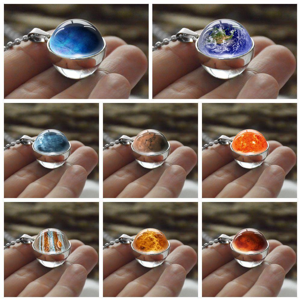 Kalung LILY Galaxy Unik Tata Surya Rantai Panjang Double Side
