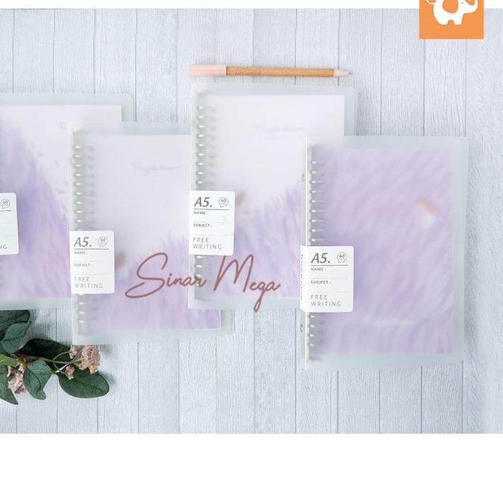 

(kode-1272) Purple Dream File Binder A5 / Loose Leaf Lucu Unik Murah ,.