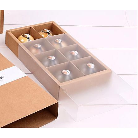 

PROMO - box kotak mika transparan kue cake dus packing natal christmas - Cokelat