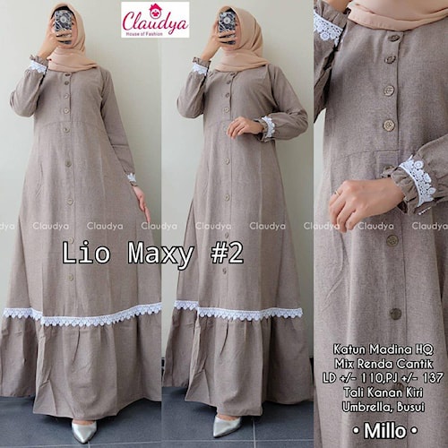 dress gamis wanita busui terbaru maxy lio