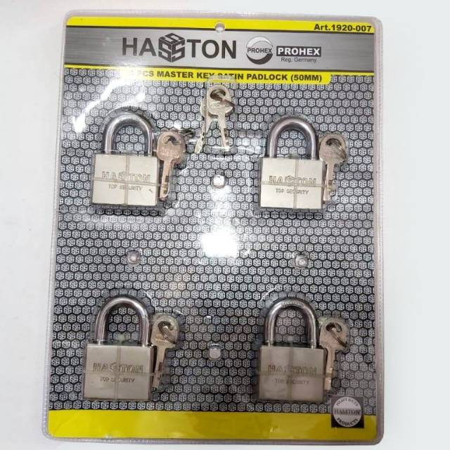 Gembok Set Master Key 50mm x 4pcs/ Gembok Pagar/ Gembok Rumah