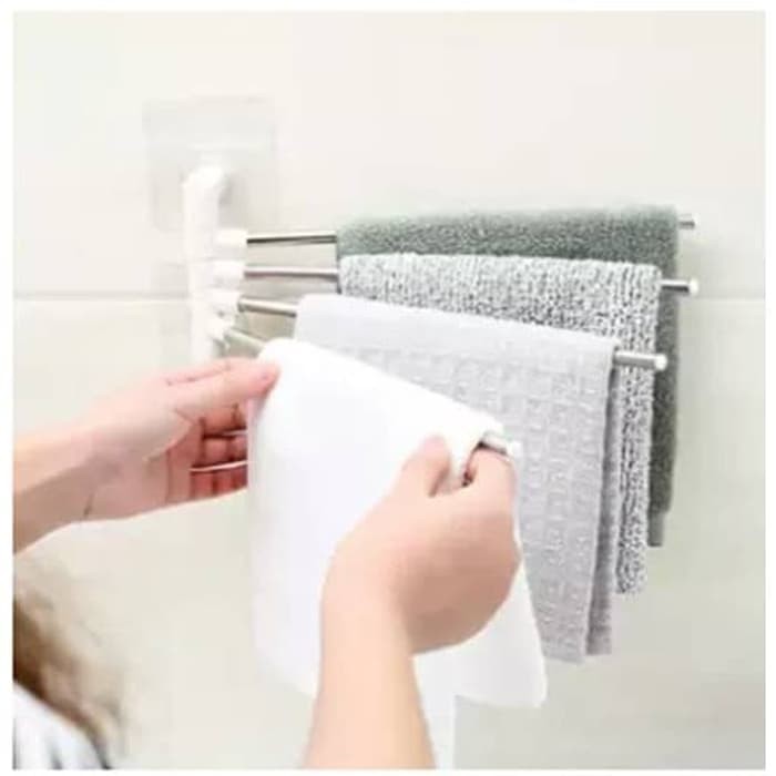 【GOGOMART】Bathroom Hanger Towel / Gantungan Handuk Kamar Mandi 4 in 1