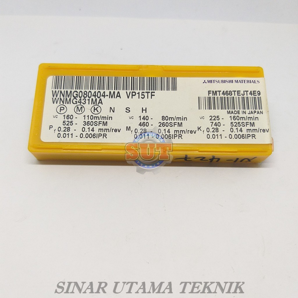 Insert WNMG080404 VP15TF Mitsubushi WNMG431 Insert Bubut WNMG 08 WNMG