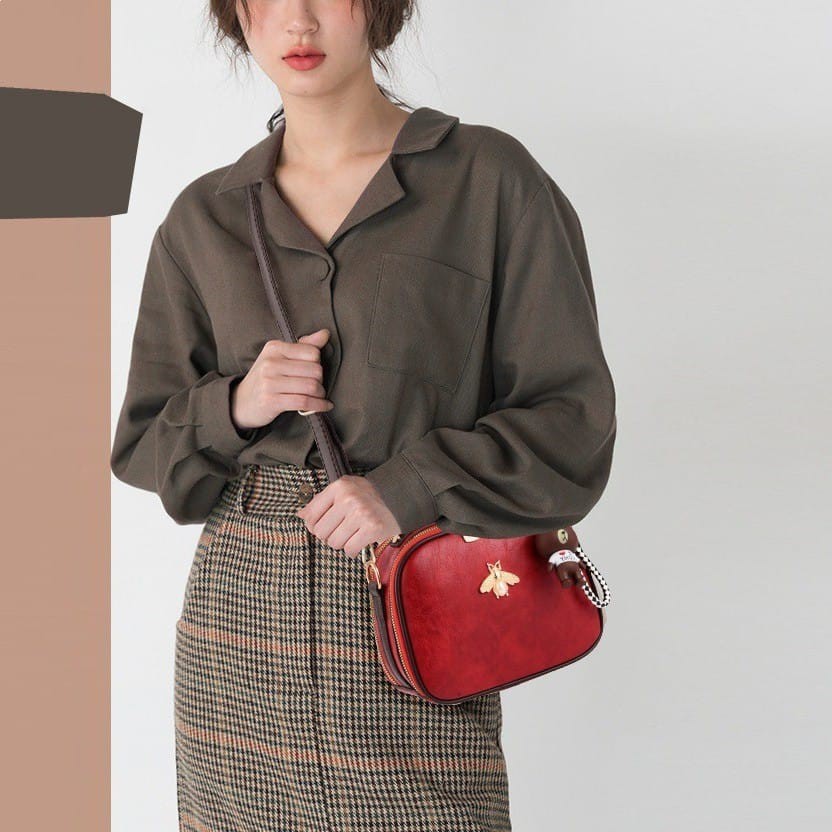 [COD] LB - Hand bag fashion import free gantungan lucu / Tas import murah 239