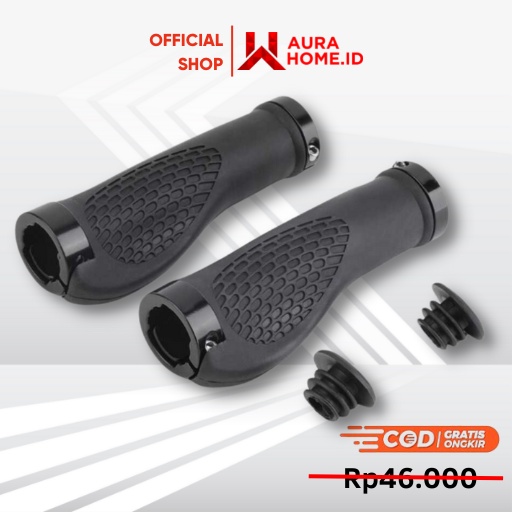 Grip Gagang Sepeda Handlebar Rubber Anti-skid / Handgrip Gagang Stang Sepeda Karet Besi Aluminium Gu