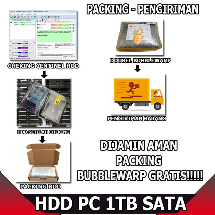 HARDISK HDD HARDDISK 3.5&quot; 1TB SATA PC KOMPUTER