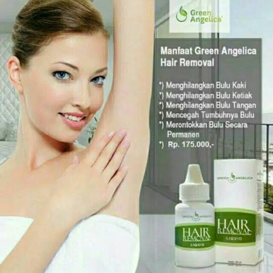 GREEN ANGELICA HAIR REMOVAL LIQUID - PERONTOK BULU KAKI TANGAN TERCEPAT AMPUH ORIGINAL