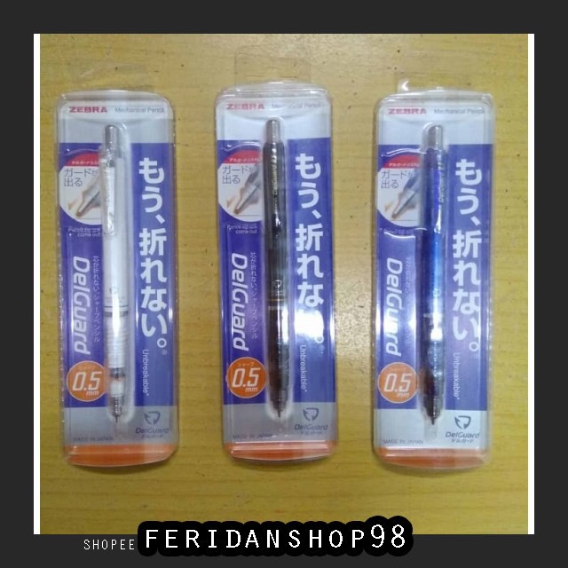 

FS1130 PENSIL ZEBRA DELGUARD MECHANICAL ATK PENCIL 0.5 MM BY FERIDANSHOP98