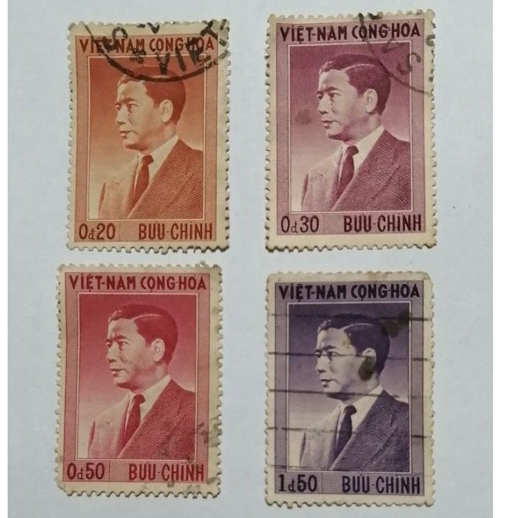 

Perangko kuno Vietnam tahun 1954 set isi 4