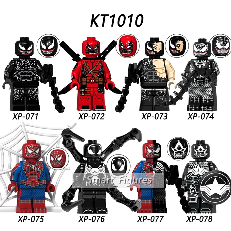 Kt101010 Mainan Action Figure Karakter Deadpool Venom Spiderman Venom Seri Marvel Dengan Perisai