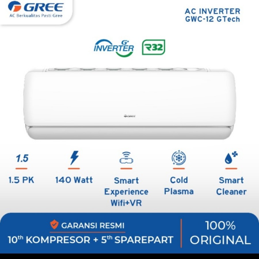 AC Gree Gtech Inverter 1.5PK / AC Gree GWC-12GTECH / AC Gree GWC12GTECH