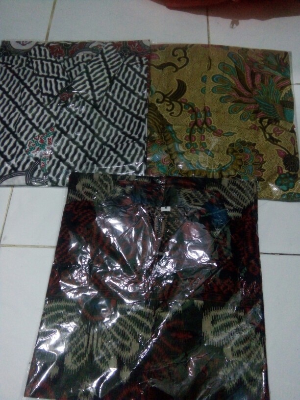 Kemeja Batik Lengan Panjang 021 Risna Batik Hrb0626 Hem Batik Murah Seno Sogan Bakung Padi Manggar