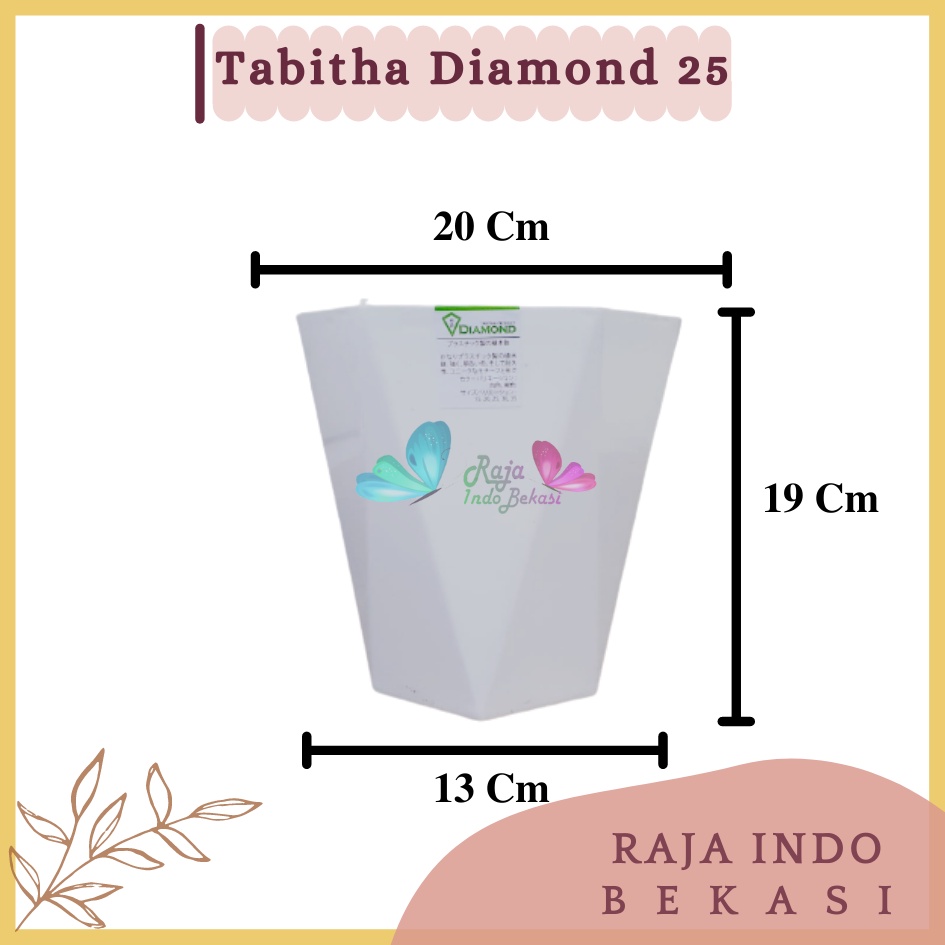 Pot Tabitha Diamond 25 Putih