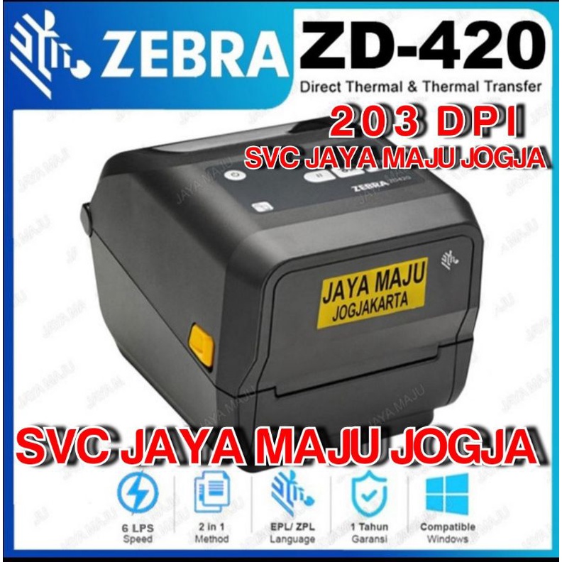 ZEBRA ZD 420  203 DPI - SPEED  152 MM/S - USB 2.0  USB HOST  ||  BARCODE PRINTER SEMI INDUSTRIAL  TH